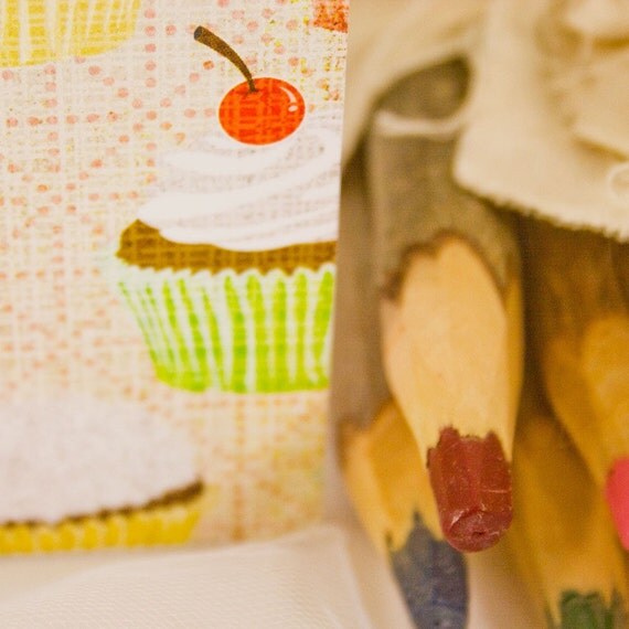 Vintage Cupcakes - handbound notebook