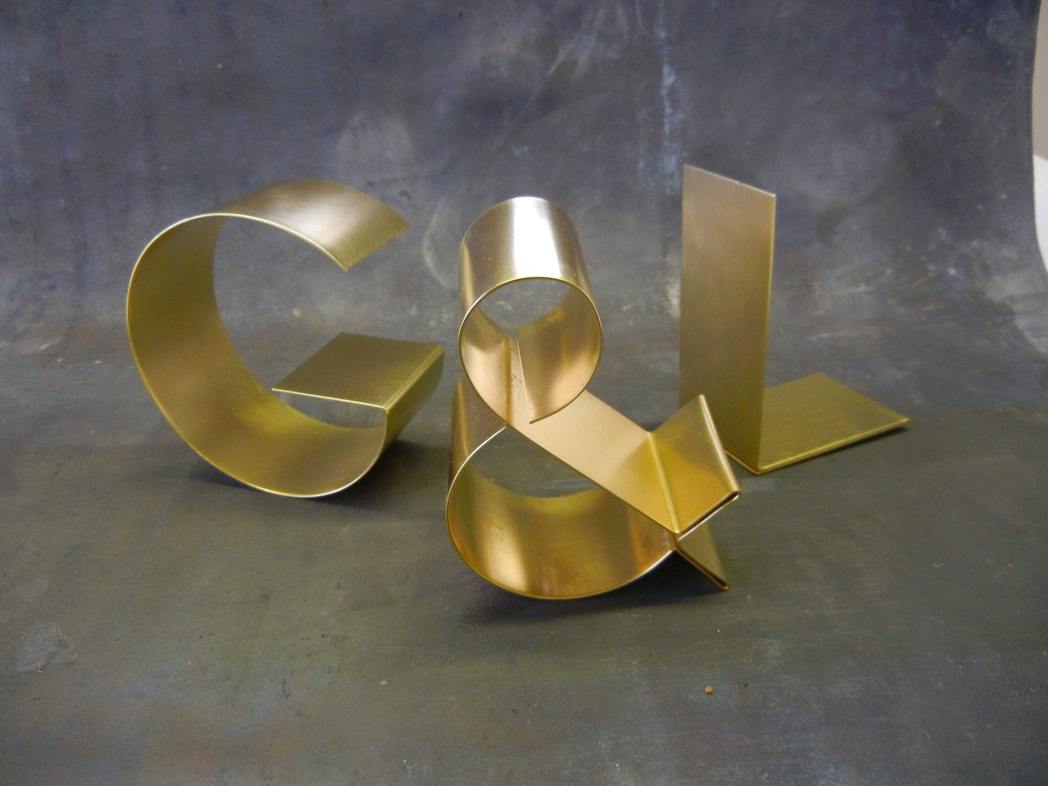 Brass letters freestanding