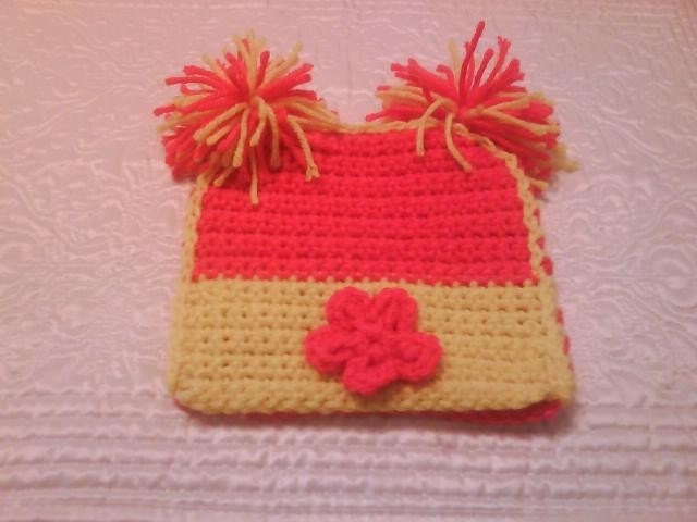 Hand Crocheted Baby Sack Hat