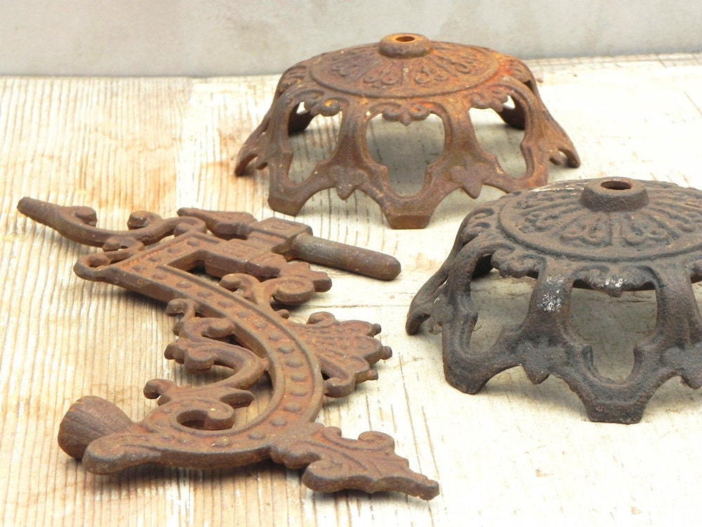 vintage metal wall sconce oil lamp parts