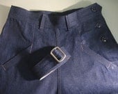 1930's 1940's vintage style denim   front  pockets pants   CUSTOM for your size