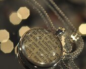 Vintage Bible Verse Pendant Necklace  Romans 12:10