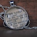 Personalized Vintage Bible Verse Pendant Necklace- Pick Your Verse