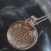 Vintage Bible Verse Pendant Necklace Genesis 2:2