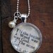 Vintage Bible Verse Pendant Necklace Genesis 1:1