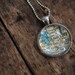 Map Pendant Necklace from Vintage Atlas SALT LAKE CITY Utah