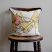 Antique Embroidered Pillow Woman with Bow and Arrow