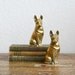 Vintage Pair of Brass German Shepherd Dogs