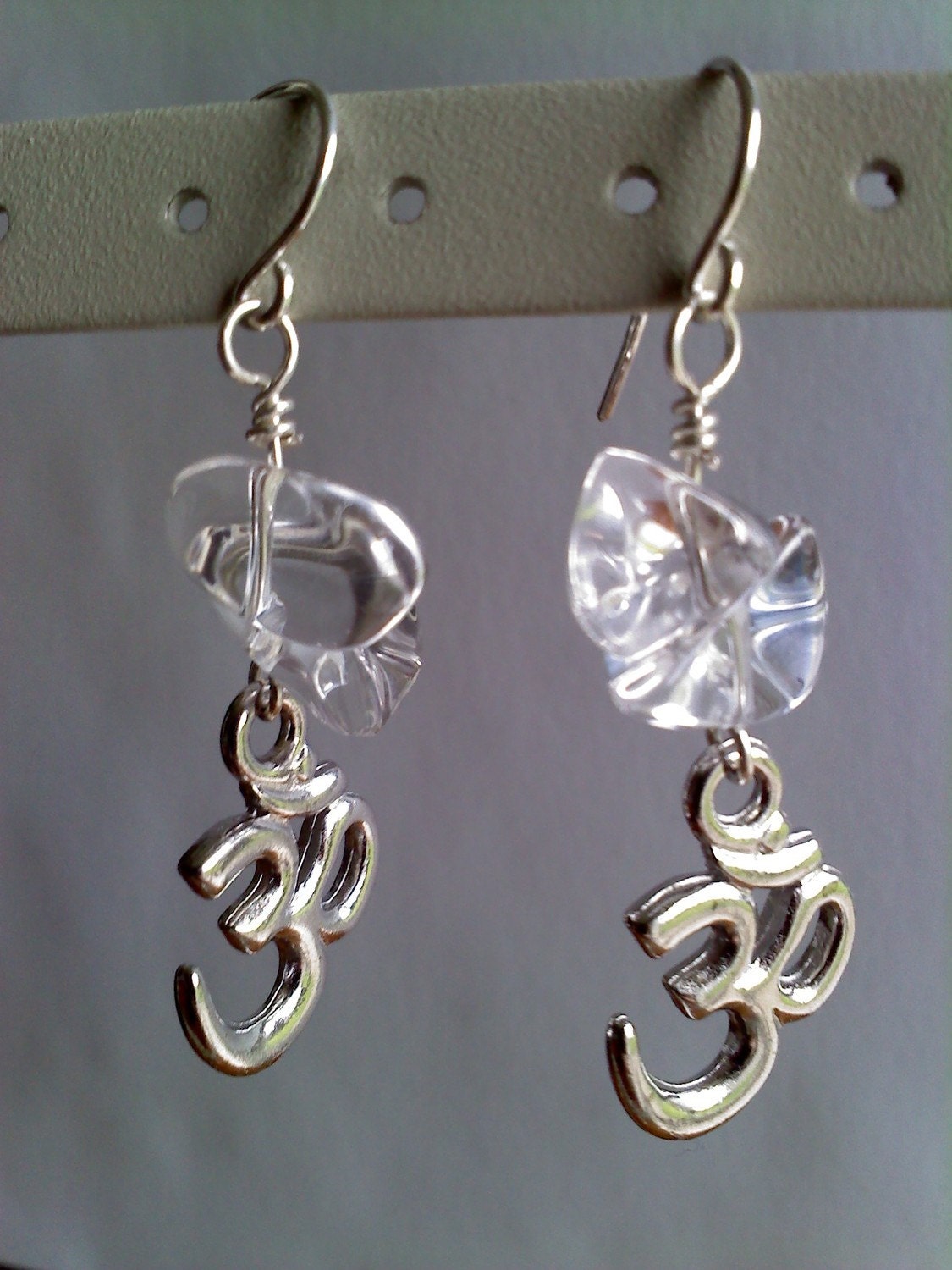 Special Order For Tikkasmoon - Crystal OM Earrings