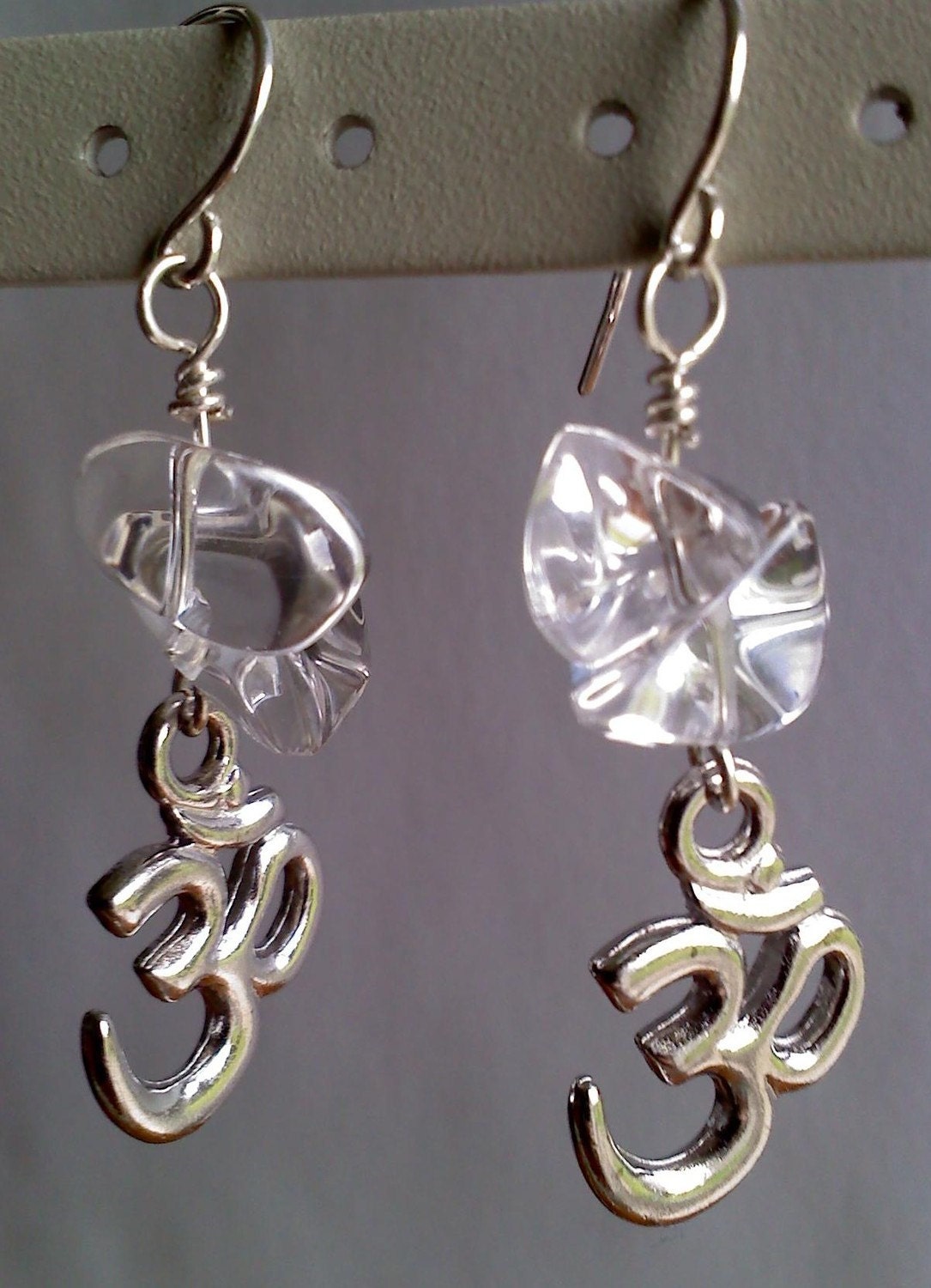 Special Order For Tikkasmoon - Crystal OM Earrings