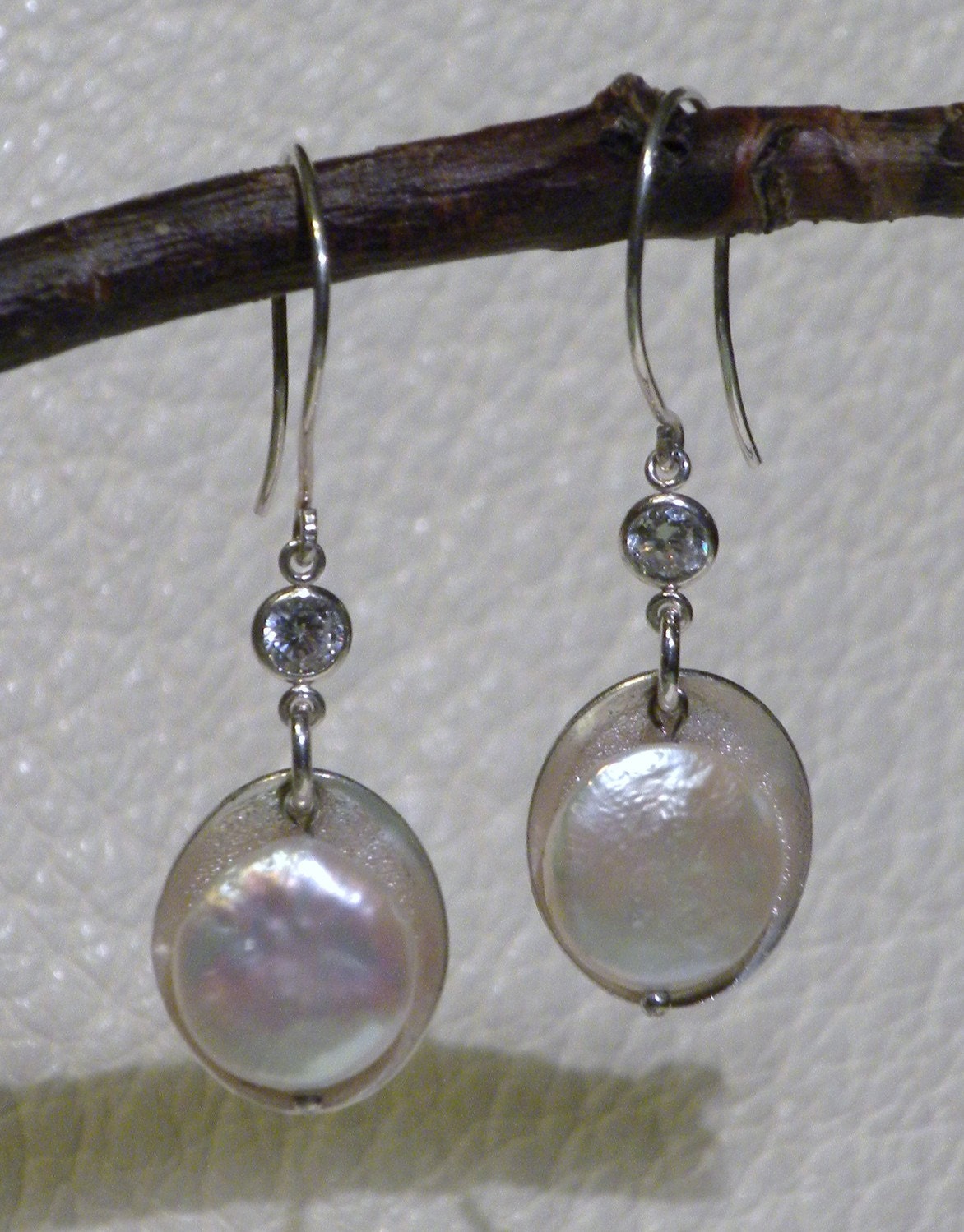 Pearl Coin Earrings