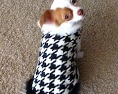 Houndstooth Minky Dog Coat