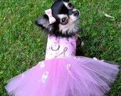 Breast Cancer Bites Tutu Harness Dog Dress