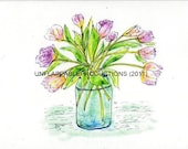 Greeting Card Tulips 5 x 7 Greeting Card Suitable For Framing