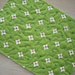 hello pilgrim in blue mug rug for Michelle - FREE SHIPPING