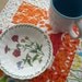 tangerine fruit slice lunch mat - FREE SHIPPING
