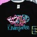 Wild About Kindergarten, 1st Grade, 2nd Grade, or Pre School Black Applique Shirt or Onesie for Girls Back to School