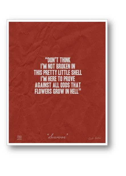 Quote / DIGITAL Typography Poster / Flowers Grow in Hell / Cecilia Knutson / Printable