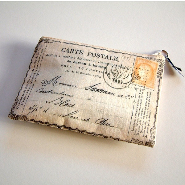 Postcard from France purse