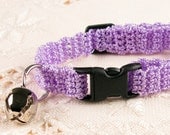Cat Collar - Crochet  Lilac Purple