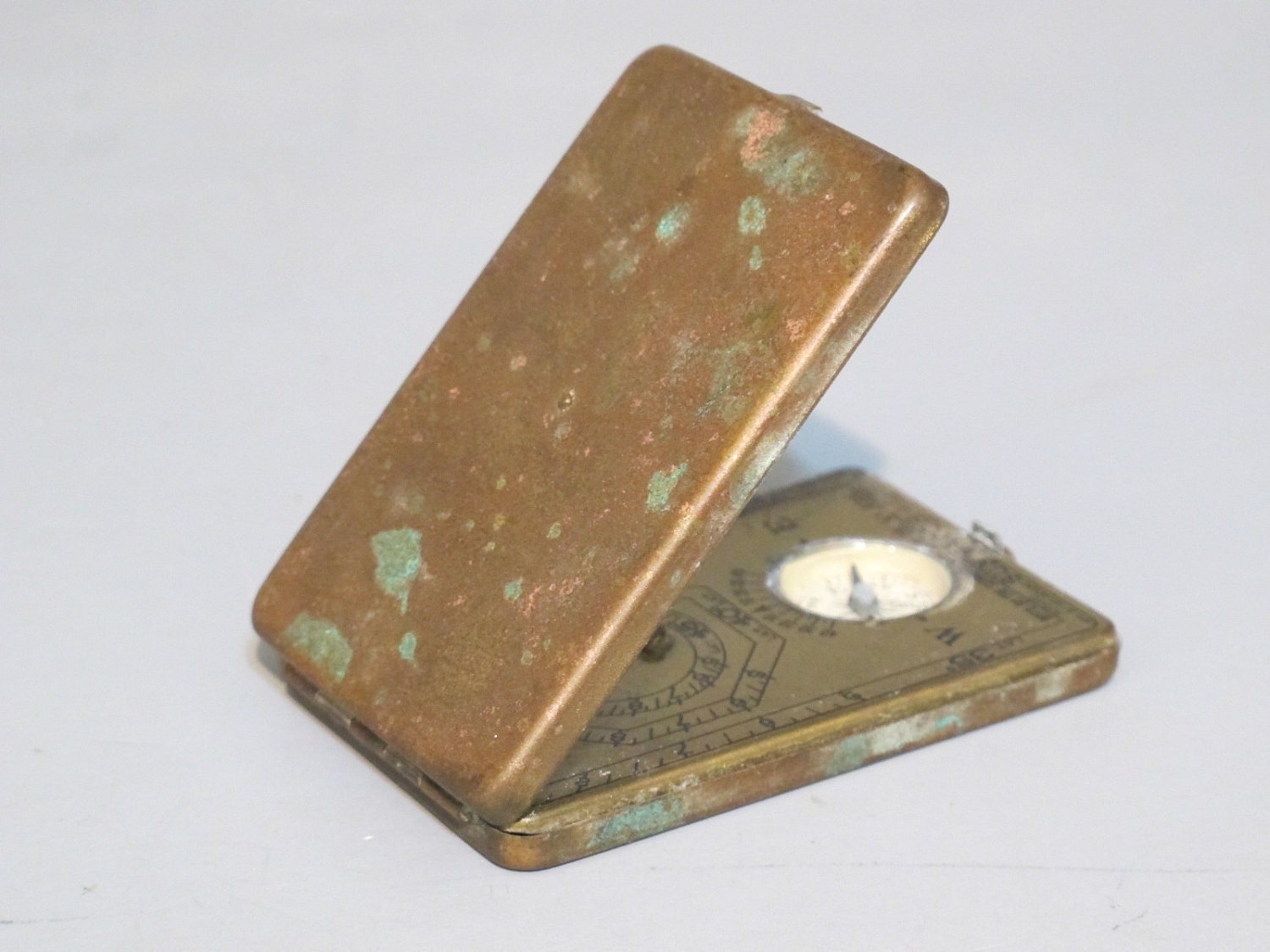 Vintage RARE Brass Sun Watch & Compass / Pocket Size Sunwatch / Antique 1920's Sundial, Pocket Watch, Nature Lover Accessory