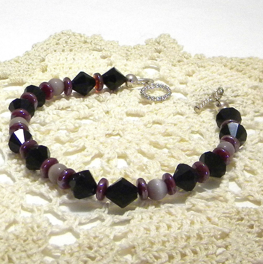Beaded Bracelet, Purple Beaded Bracelet, Fashion Bracelet, Women's Bracelet, Purple Bracelet, Women's Jewelry