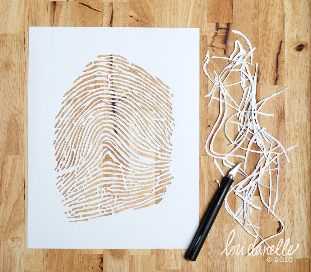 Custom Fingerprint Paper Cutting