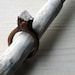 Copper Ring Herkimer Diamond Raw Quartz Crystal Ice Natural Gem Stone Patina Artisan