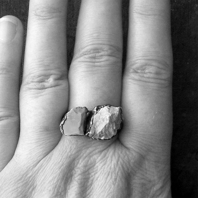 Copper Ring Turquoise December Birthstone Handmade Ring Simple Raw Modern Organic Robins Egg Blue