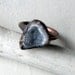 Ring Druzy Copper Geode Agate Gem Stone Frost Sugared Grey White Crystal Ice Handmade Raw Artisan