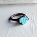 Copper Ring Turquoise December Birthstone Handmade Ring Simple Raw Robins Egg Blue