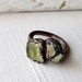 Turquoise Beryl Copper Ring Spring Yellow Green Chartreuse Gem Stone Artisan Handmade