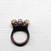 Copper Ring Imperial Topaz Crystal Peach Gold Gem Natural Raw Patina Artisan Handmade