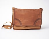 Cobra Tan Leather Satchel Bag