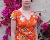 Peplum Top - Tangerine