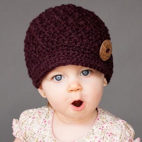 INSTANT DOWNLOAD Crochet Pattern Nubby Newsboy Cap (6 Sizes Included Newborn to Adult)  Permission to sell  finished items