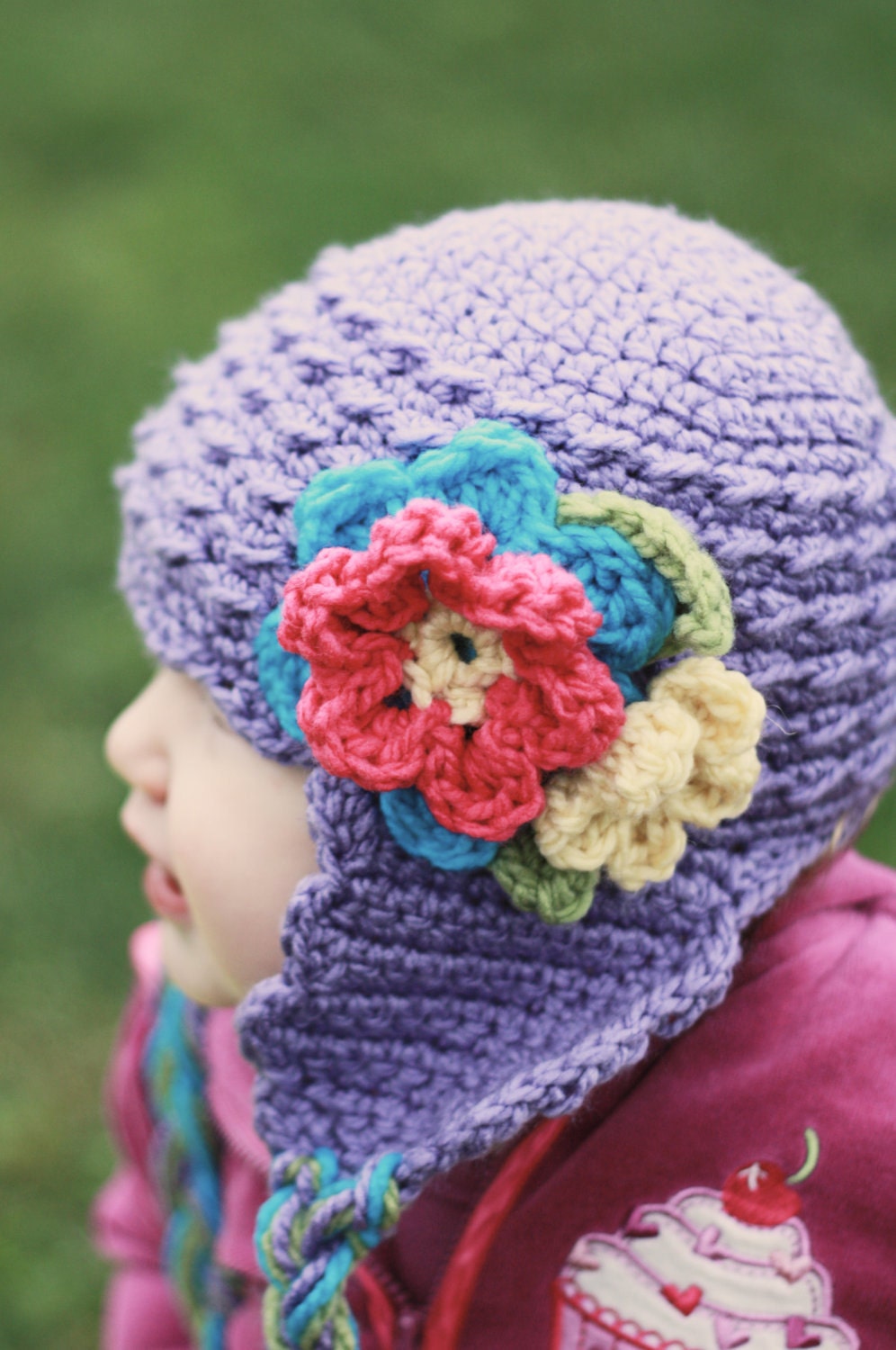 INSTANT DOWNLOAD Crochet Pattern Classic Earflap Hat (Includes Sizes Newborn to Adult)  Permission to sell all finished items