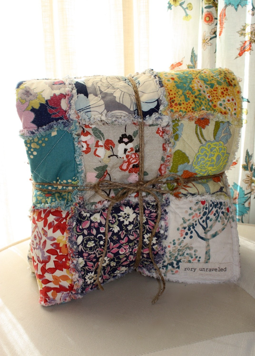 Rag Quilt CUSTOM Throw - Reversible - Any Color Any Pattern