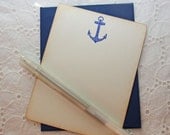 Blue Anchor Nautical Stationary - Set of 6 cards and envelopes