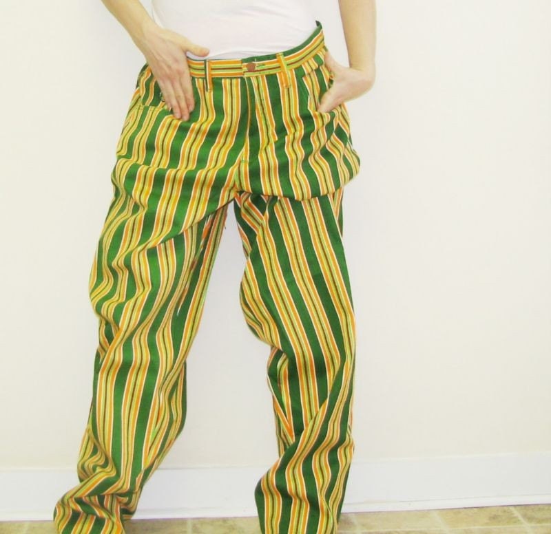 striped baggy pants