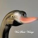 Vintage Black Swan Ceramic Planter by Maddux of California