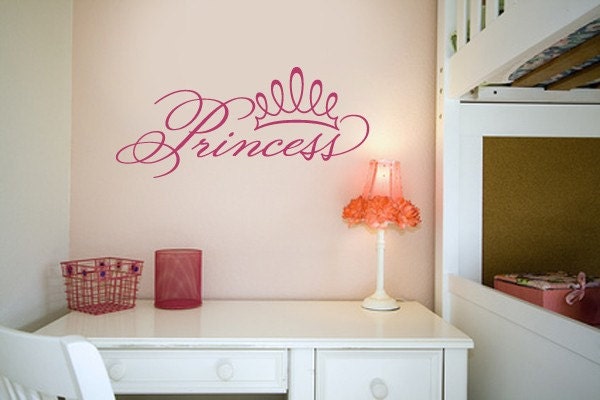Princess Crown - Vinyl Wall Decal Art Graphic Girls Room