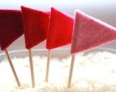 Pink Cupcake Toppers / Shades of Pink / Wool Felt (12) Il_170x135
