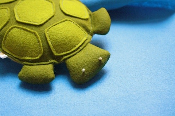 Plush Baby Turtle / Wool Felt Toys / Organic Cotton Stuffing Il_570xn