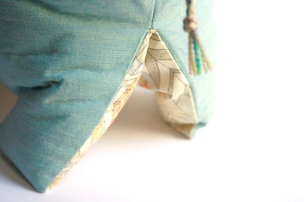 Plush Baby Elephant in Vintage Blue / Organic Cotton Stuffing