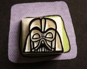 Hand Carved Darth Vader Mask Stamp -Outline-