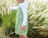 READY to SHIP SALE - Little Girls Pillowcase Dress - Funky Lime Zebra - Baby Toddler Girls Cotton Dress - 6-12mos