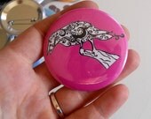 Raven Button with pink background or custom colors
