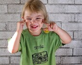 Childrens Camera Tshirt, 35mm camera tee shirt, toddler or childrens sizes,  dyed apple green or custom colors - CausticThreads
