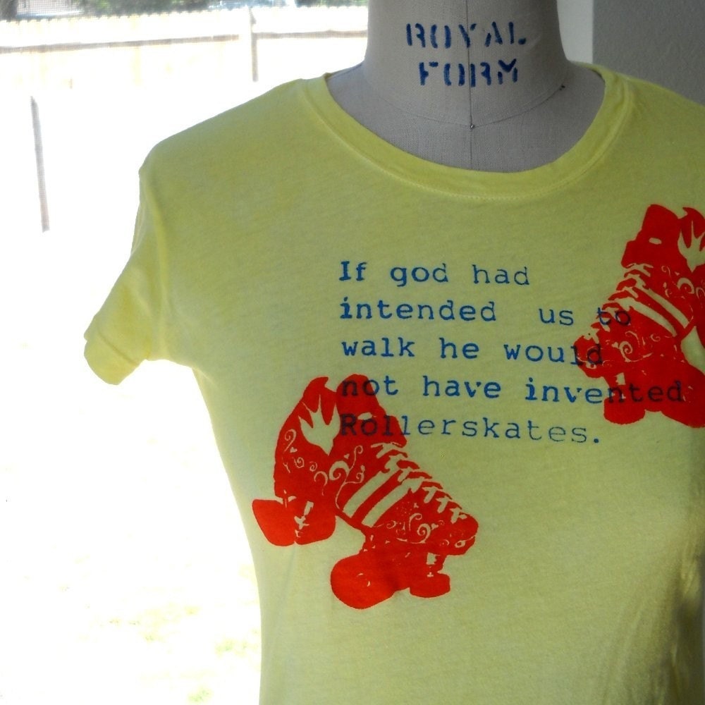 Roller Skate Tee you Choose Size and color